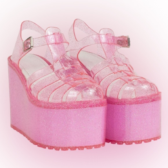 platform jelly heels